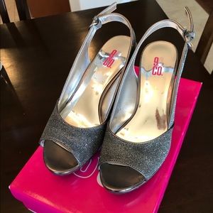 Sparkly Silver Heels